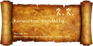 Keresztes Kordélia névjegykártya