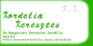 kordelia keresztes business card